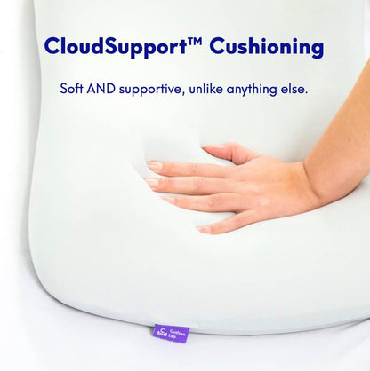 Deep Sleep Pillow, Patented Ergonomic Contour Design for Side & Back Sleepers, Orthopedic Cervical Shape Gently Cradles Head & Provides Neck Support & Shoulder Pain Relief - Calm Grey